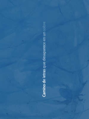 Camino de letras que desaparece en un sobre